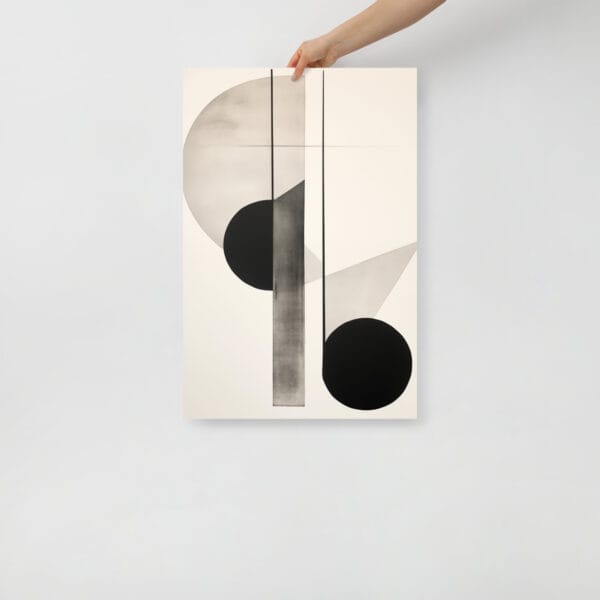 Midcentury Monochrome Symphony - Minimalistic Wall Art - Image 3