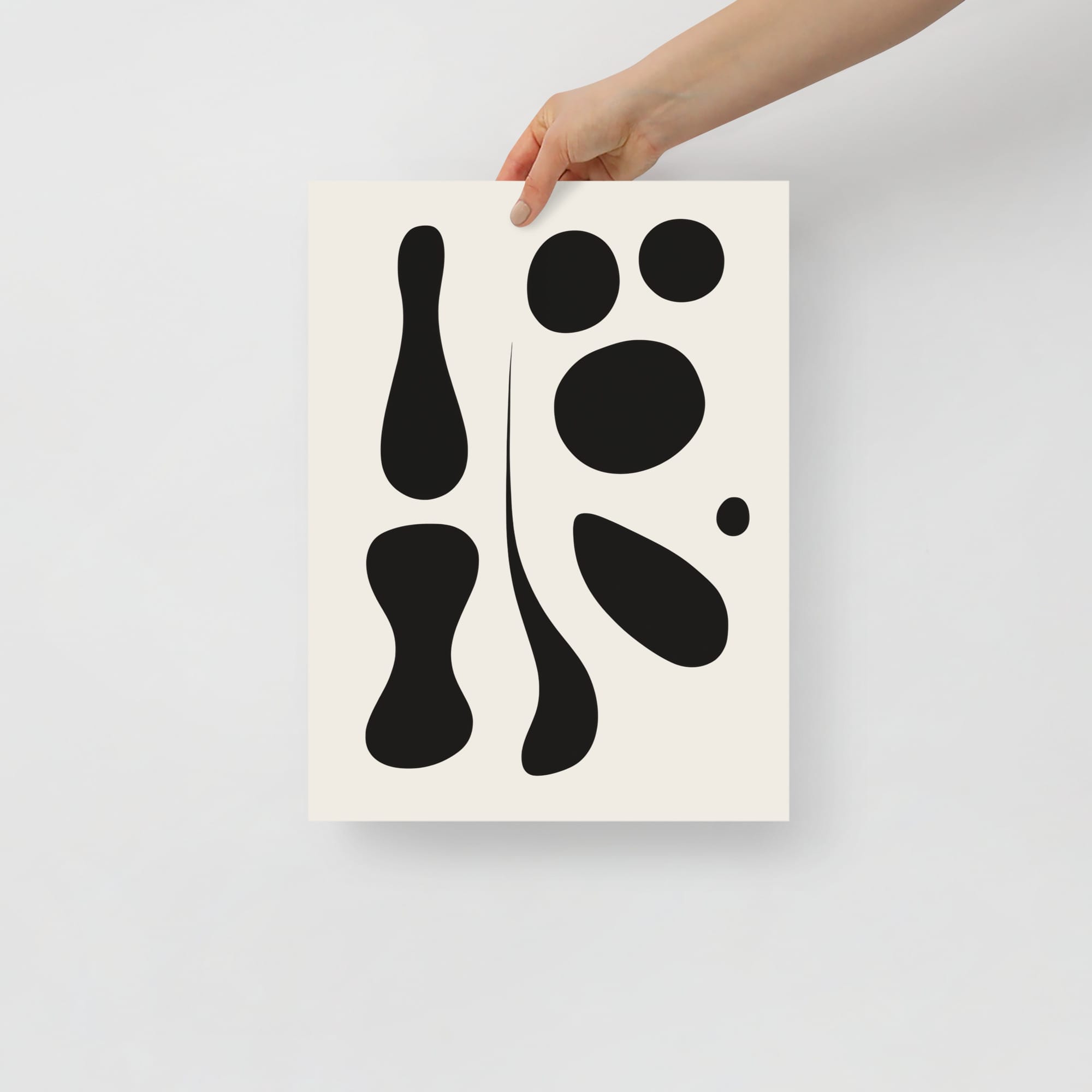 Harmony in Monochrome - Shin Hanga-inspired Minimalism with Graceful Curves