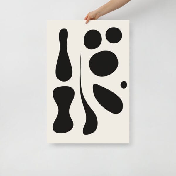 Harmony in Monochrome - Shin Hanga-inspired Minimalism with Graceful Curves - Image 4
