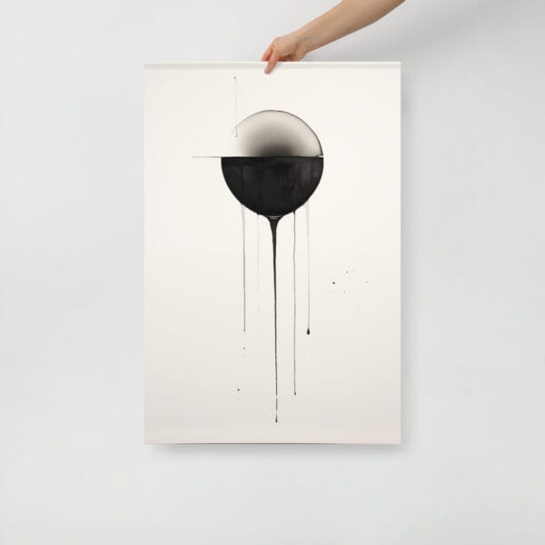 Whispering Lines - Minimalist Essence in Ink Wash - Image 4