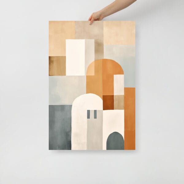 Scandinavian Seaside - Soft Hues and Geometric Boho Art - Image 4