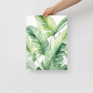 Emerald Oasis - Tropical Leaves on Luxurious Canvas