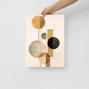 Earthen Elegance- Minimalist Abstraction with Solarized Forms