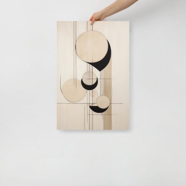 Earthly Elegance - Minimalist Abstract with Luxe Line Art - Image 3
