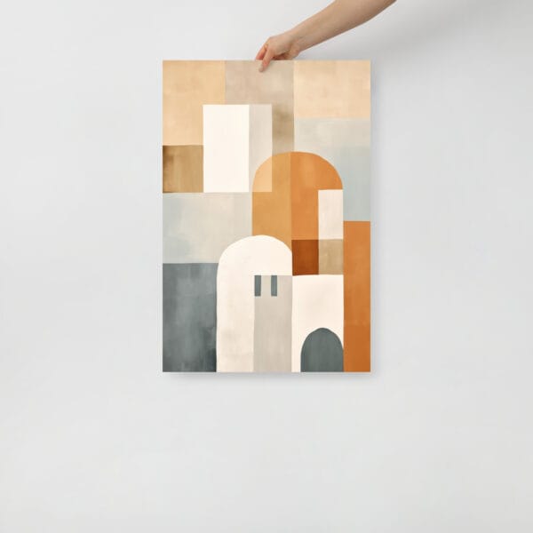 Scandinavian Seaside - Soft Hues and Geometric Boho Art - Image 3