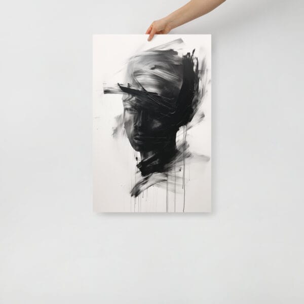 Brushstroke Harmony - Minimalist Equity in Black and White - Image 3
