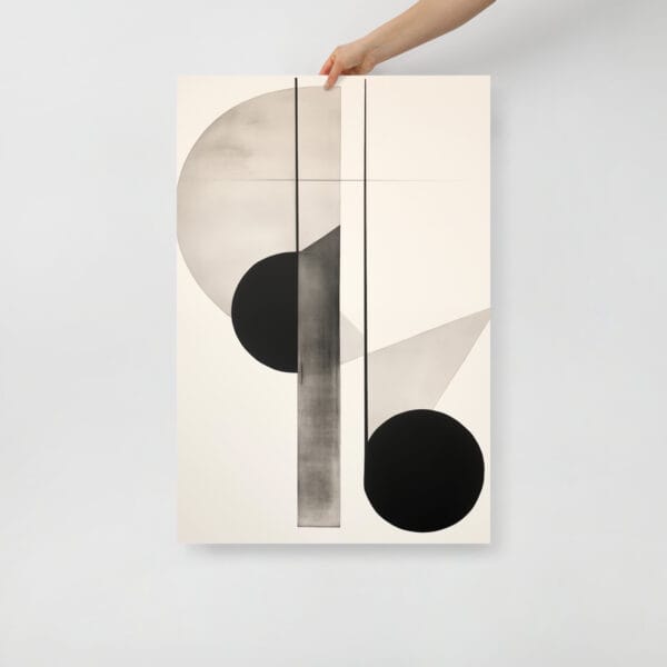 Midcentury Monochrome Symphony - Minimalistic Wall Art - Image 4