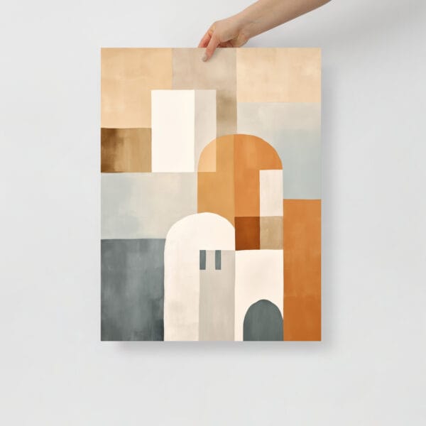 Scandinavian Seaside - Soft Hues and Geometric Boho Art - Image 2