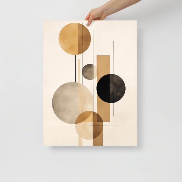 Earthen Elegance- Minimalist Abstraction with Solarized Forms - Image 2