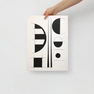 Timeless Minimalism - Midcentury Monochrome Wall Art