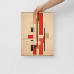 Geometric Zen - Tilingen Reminiscence in Red and Beige