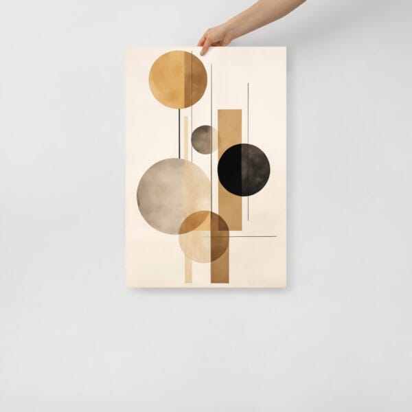 Earthen Elegance- Minimalist Abstraction with Solarized Forms - Image 3