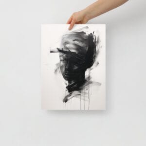 Brushstroke Harmony - Minimalist Equity in Black and White