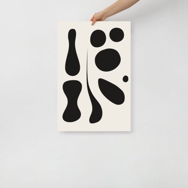 Harmony in Monochrome - Shin Hanga-inspired Minimalism with Graceful Curves - Image 3