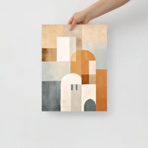 Scandinavian Seaside - Soft Hues and Geometric Boho Art