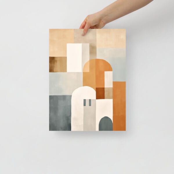 Scandinavian Seaside - Soft Hues and Geometric Boho Art