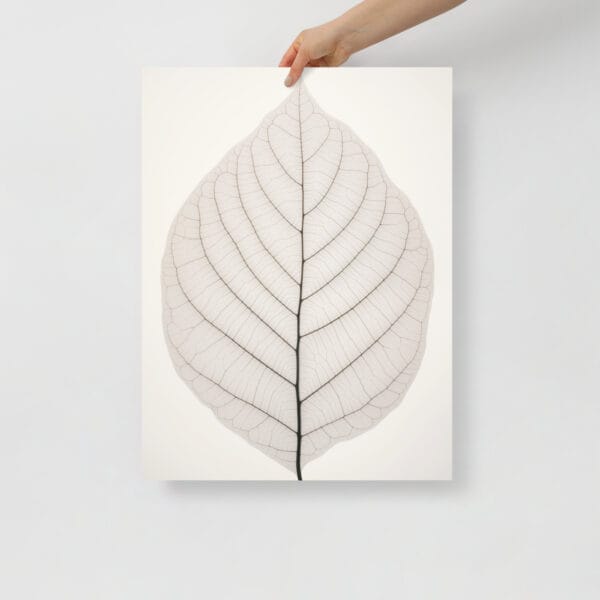 Chrysoclea Radiance - Leaf Patterns in Light White and Gray - Image 2