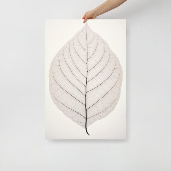 Chrysoclea Radiance - Leaf Patterns in Light White and Gray - Image 4