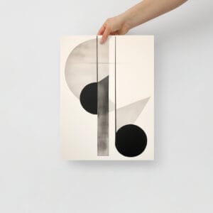 Midcentury Monochrome Symphony - Minimalistic Wall Art