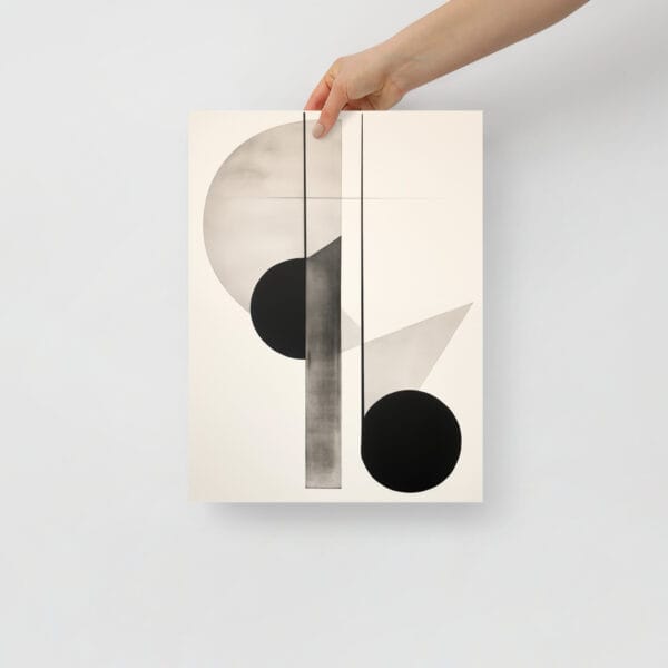 Midcentury Monochrome Symphony - Minimalistic Wall Art