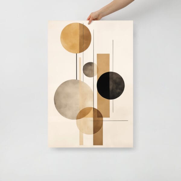 Earthen Elegance- Minimalist Abstraction with Solarized Forms - Image 4