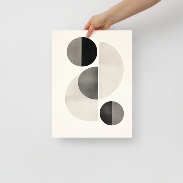 Sunlit Curves - Abstract Shapes in Shin Hanga Minimalism