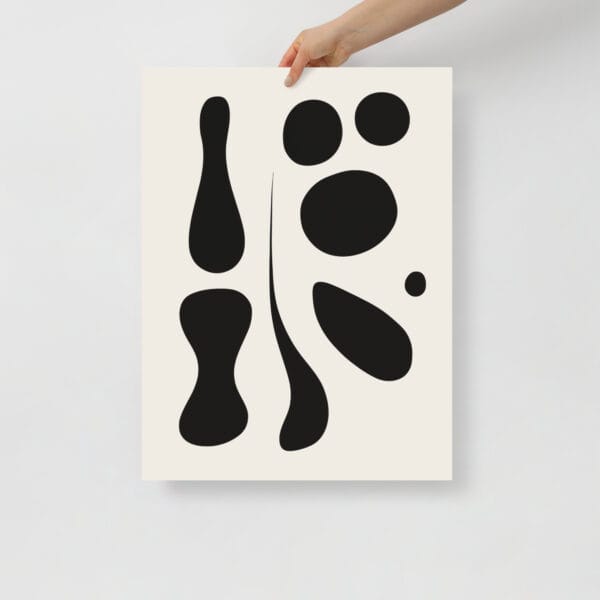 Harmony in Monochrome - Shin Hanga-inspired Minimalism with Graceful Curves - Image 2